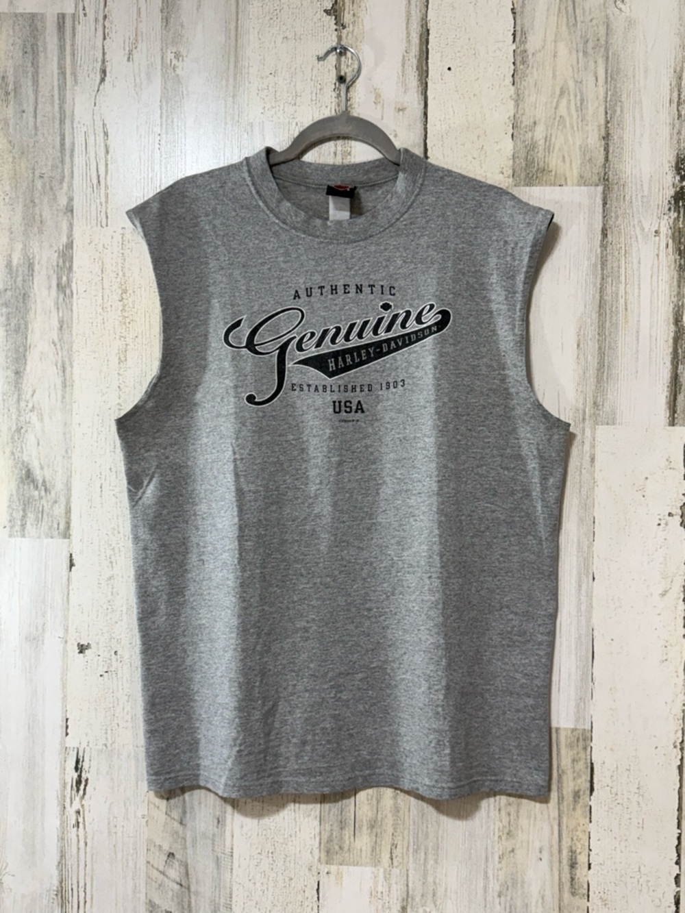 Harley-Davidson Gray Tee with Orange & Black Logo
